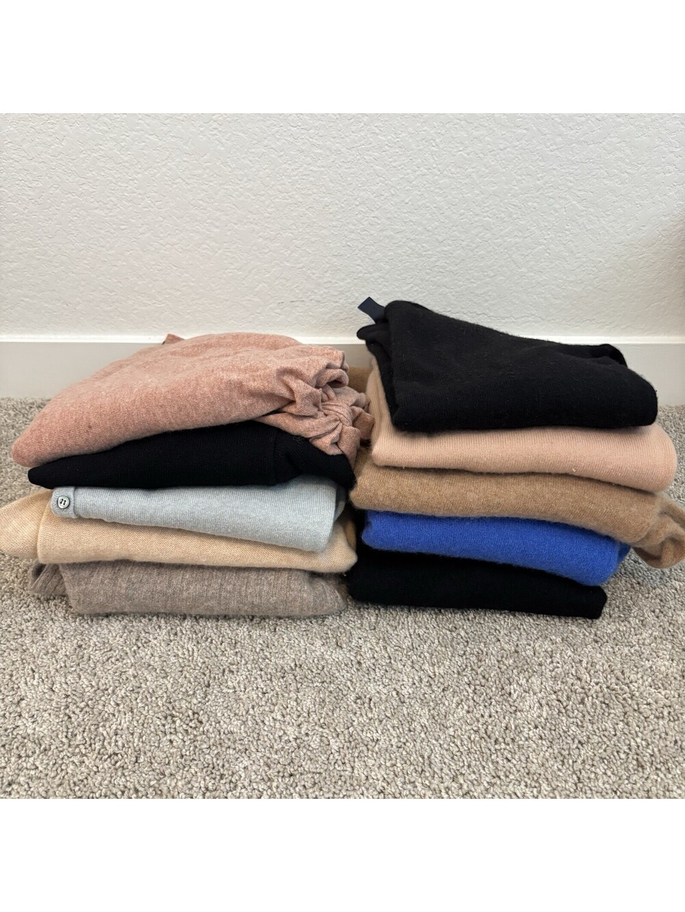 Lot Of 10 100% Cashmere Sweaters For Crafting Neutral Colors Excellent Brands